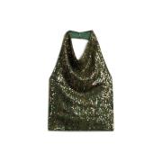 Blouse Superdry Blouse dos nu à sequins et col bénitier femme
