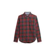 Overhemd Lange Mouw Superdry Chemise à carreaux manches longues en cot...