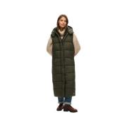 Donsjas Superdry Doudoune longue à capuche sans manches femme Ripstop