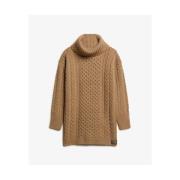Jurk Superdry Robe pull col roulé torsadée femme