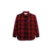 Overhemd Superdry Surchemise à carreaux en peau lainée femme