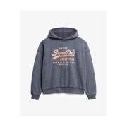 Sweater Superdry Sweatshirt à capuche métallisé femme Vintage Logo
