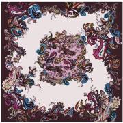 Sjaal Alberto Cabale Grote zijden sjaal Purple White Zoé