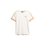 T-shirt Korte Mouw Superdry T-shirt rétro à rayures et logo Essential
