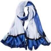 Sjaal Alberto Cabale Zijden Sjaal Wit Blauw Florina