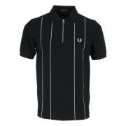 T-shirt Fred Perry Pinstripe Zip Neck Polo Shirt