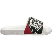 Teenslippers Ea7 Emporio Armani Visibility Logo Slides White/Red Rings...