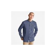 Overhemd Lange Mouw Timberland TB0A2DC32881 - LINEN SHIRT-DARK DENIM