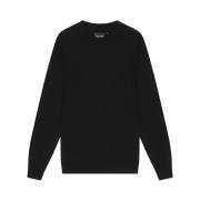 Trui Lyle &amp; Scott KN2121VC TONAL CREW MWRINO-Z86. BLACK