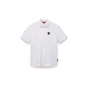 T-shirt Napapijri E-BADGE NP0A4IDA-2061 WHITE HERON