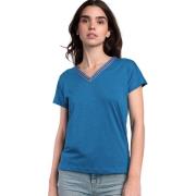 Blouse Admas T-shirt met slipe mouwen en V-hals Mexico