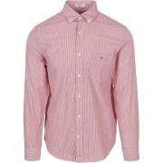 Overhemd Lange Mouw Gant Poplin Banker Overhemd Streep Rood