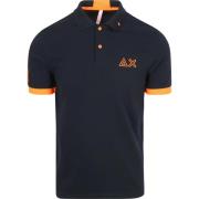 T-shirt Sun68 Poloshirt Logo Fluo Navy