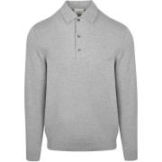 Sweater Profuomo Longsleeve Poloshirt Luxury Basic Grijs