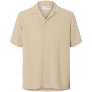 Overhemd Selected Sal Relax Fit Overhemd Oatmeal