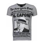 T-shirt Korte Mouw Local Fanatic Al Capone Rhinestone