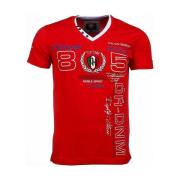 T-shirt Korte Mouw David Copper Korte Mouwen Borduur Automobile