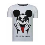 T-shirt Korte Mouw Local Fanatic Kiss My Mickey Rhinestone