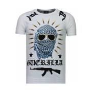 T-shirt Korte Mouw Local Fanatic Freedom Fighter Rhinestone
