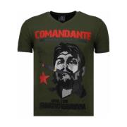 T-shirt Korte Mouw Local Fanatic Che Guevara Comandante Rhinestone