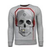 Sweater Local Fanatic Skull Beat Rhinestone