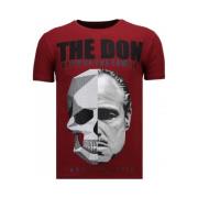 T-shirt Korte Mouw Local Fanatic The Don Skull Rhinestone