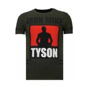 T-shirt Korte Mouw Local Fanatic Iron Mike Tyson Rhinestone