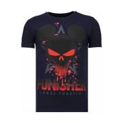 T-shirt Korte Mouw Local Fanatic Punisher Mickey Rhinestone