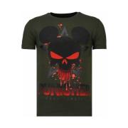 T-shirt Korte Mouw Local Fanatic Punisher Mickey Rhinestone