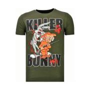 T-shirt Korte Mouw Local Fanatic Killer Bunny Rhinestone
