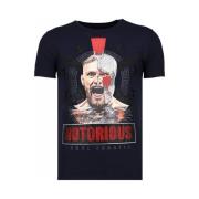 T-shirt Korte Mouw Local Fanatic Conor Notorious Warrior Rhinestone