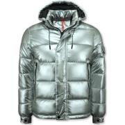 Blazer Enos Zilveren Puffer Jackets Capuchon