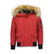 Parka Jas Enos Korte Winterjas Bontkraag