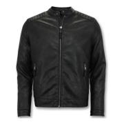 Leren Jas Local Fanatic Nep Leren Jack Biker Jas