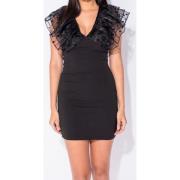 Jurk Parisian Polka Dot Sheer Ruffle Sleeve V