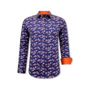 Overhemd Lange Mouw Tony Backer Satijnen Blouse Schildpadprint