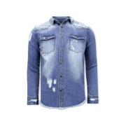 Overhemd Lange Mouw Enos Lange Spijkerblouse Ripped