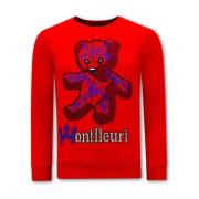 Sweater Tony Backer Print Teddy Bear