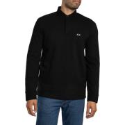 Polo Shirt Lange Mouw EAX Geborduurd poloshirt met lange mouwen