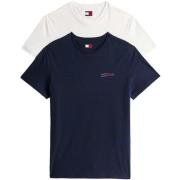 T-shirt Tommy Jeans 2 Pack Slim T-Shirts Ecru/Dark Night Navy