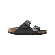 Slippers BIRKENSTOCK Arizona Birko Flor Black Black Foot Bed