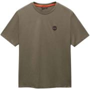 T-shirt Korte Mouw Napapijri S Badge T-Shirt Tea Leaf