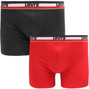 Boxers Levis Brief Boxershorts 2-Pack Rood Grijs