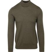 Sweater Profuomo Turtleneck Trui Merino Olijfgroen