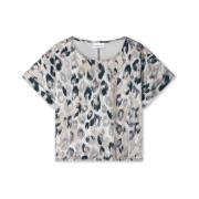 T-shirt Korte Mouw Helena Hart Top Rose Printo Neo