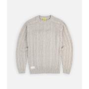 Trui Oxbow Kabelgebreide wollen trui met ronde hals CABLE