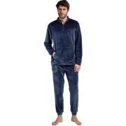 Trainingspak Admas Pyjama broek sweatshirt hoge kraag rits Corduroy