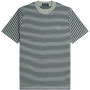 T-shirt Korte Mouw Fred Perry Fine Stripe Heavyweight T-Shirt Bay Leaf