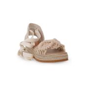 Sandalen Frau Fancy Macrame Natural