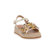 Sandalen Frau Fancy Rafia Tricolor